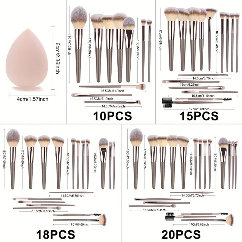 10pcs 20pcs Makeup Brushes Set Bag Foundation Eyebrow Eyeshadow Cosmetic Tool