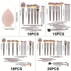 10pcs 20pcs Makeup Brushes Set Bag Foundation Eyebrow Eyeshadow Cosmetic Tool