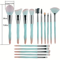 15PCS Pro Makeup Brushes Set Foundation Powder Eyeshadow Concealer
