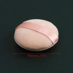 Large Round Makeup Puff Pad With Strap for Loose Mineral Powder