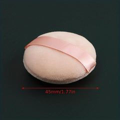 Large Round Makeup Puff Pad With Strap for Loose Mineral Powder