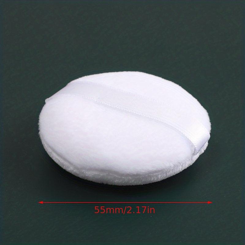Large Round Makeup Puff Pad With Strap for Loose Mineral Powder