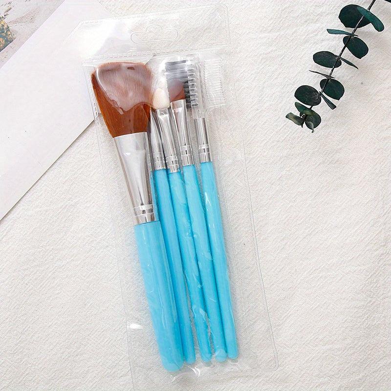 5Pcs Makeup Brushes Set Professional Cosmetic Tool Foundation Powder Blush