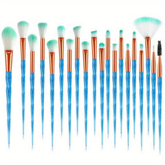 20pcs Eye Makeup Brushes Set Crystal Handle Kabuki Brush Set