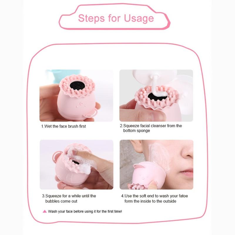 Silicone Face Cleansing Brush Pore Cleaner Exfoliator
