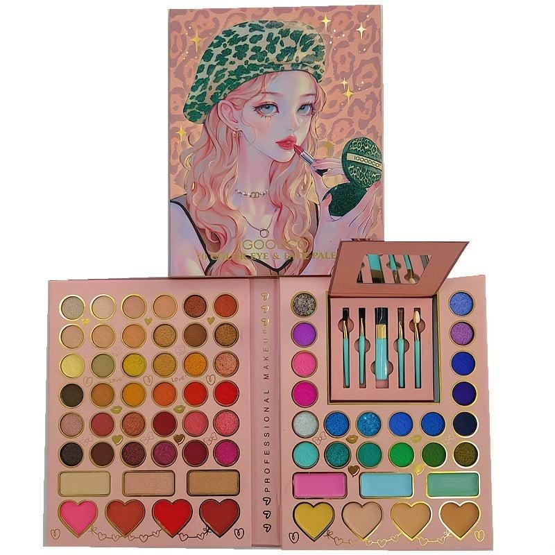 70 Colors Makeup Palette Eyeshadow Blusher Lipstick Leopard Print