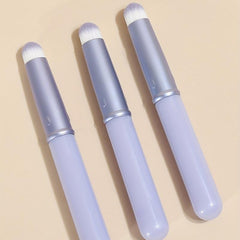 3pcs Round Head Lipstick Brushes With Cover Lip Brush Make up Artist Special