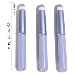3pcs Round Head Lipstick Brushes With Cover Lip Brush Make up Artist Special