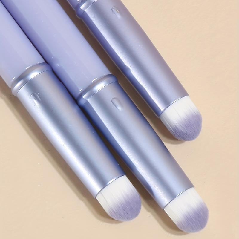 3pcs Round Head Lipstick Brushes With Cover Lip Brush Make up Artist Special