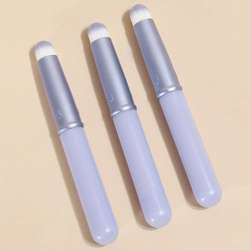 3pcs Round Head Lipstick Brushes With Cover Lip Brush Make up Artist Special