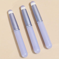 3pcs Round Head Lipstick Brushes With Cover Lip Brush Make up Artist Special