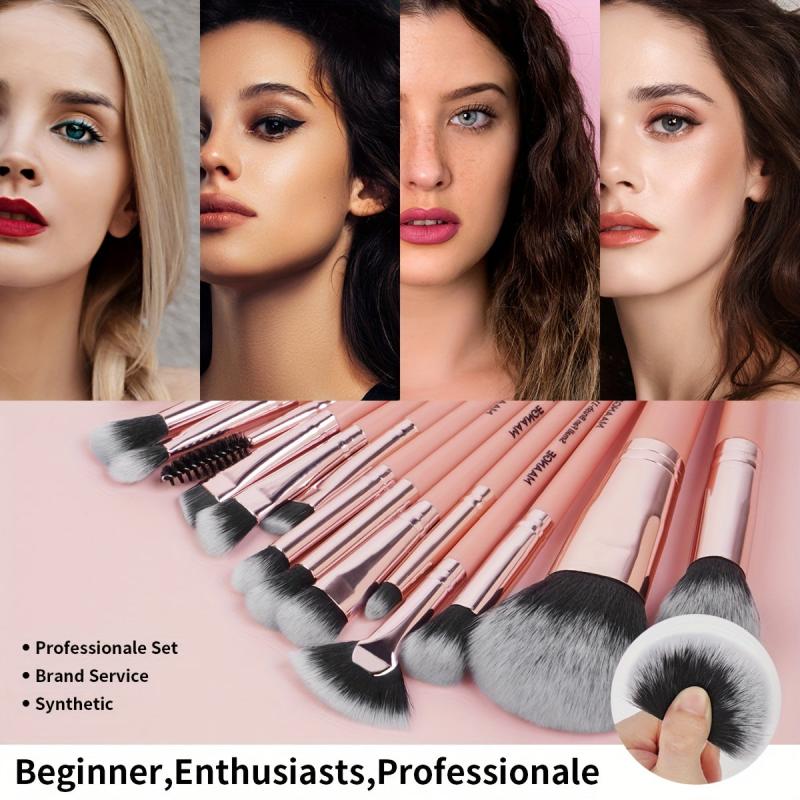20 Pcs Makeup Brush Set Synthetic Powder Concealers Eye Shadows Eyeliner