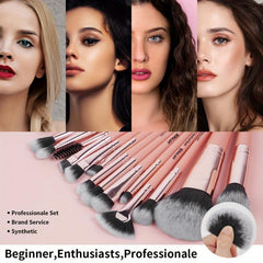 20 Pcs Makeup Brush Set Synthetic Powder Concealers Eye Shadows Eyeliner