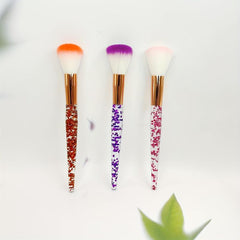 Soft Makeup Brush with Crystal Handle for Beginners