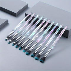 8pcs 10pcs Crystal Handle Eye Makeup Brushes Set