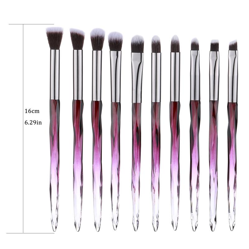 8pcs 10pcs Crystal Handle Eye Makeup Brushes Set