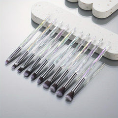 8pcs 10pcs Crystal Handle Eye Makeup Brushes Set