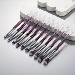 8pcs 10pcs Crystal Handle Eye Makeup Brushes Set