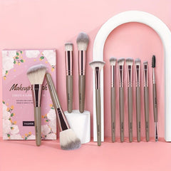 11-Piece Makeup Brush Set with Portable Case