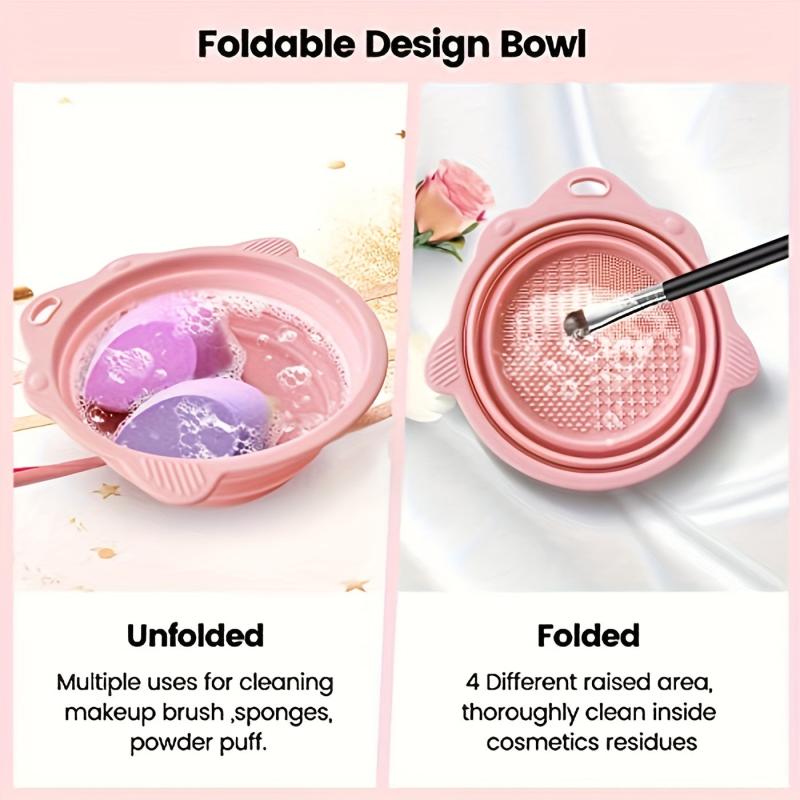 Silicone Makeup Brush Cleaning Mat Set