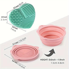 Silicone Makeup Brush Cleaning Mat Set