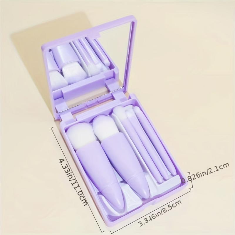 5Pcs Makeup Brushes Set with Mirror