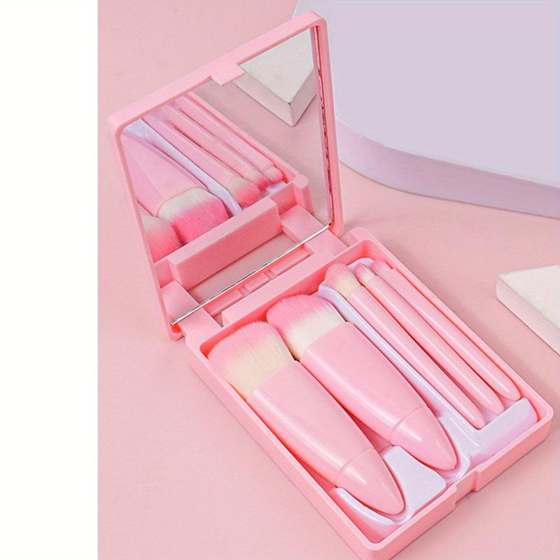 5Pcs Makeup Brushes Set with Mirror