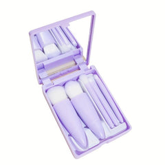 5Pcs Makeup Brushes Set with Mirror