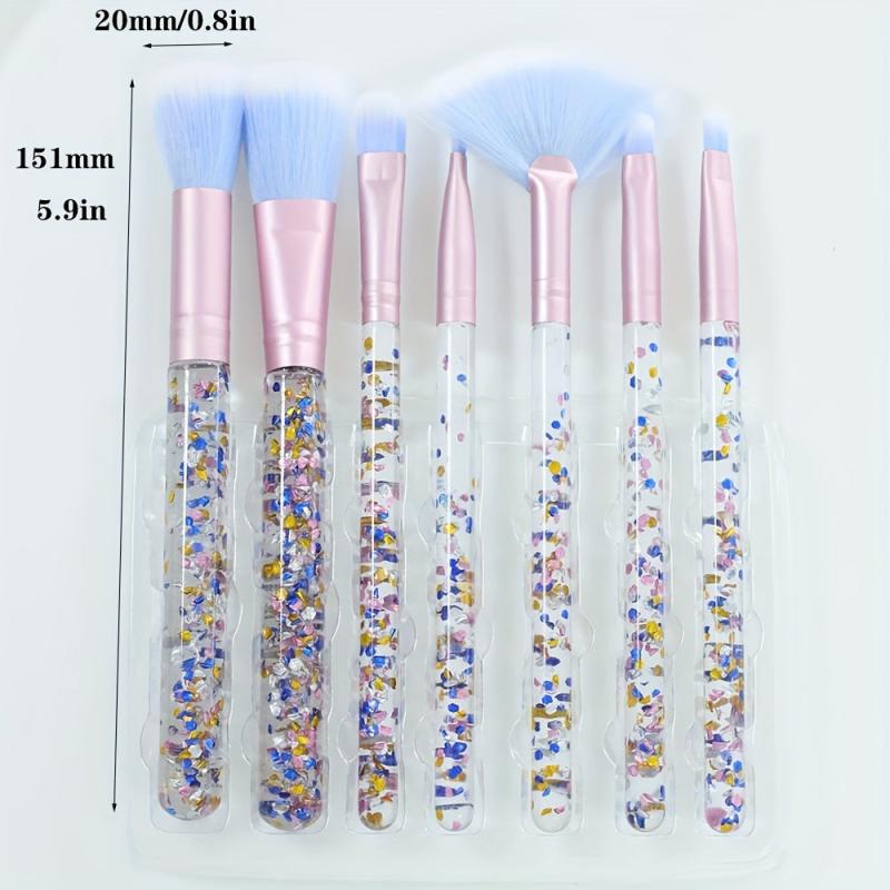 7pcs Crystal Makeup Brush Set Professional Face Eye Makeup Beauty Tool