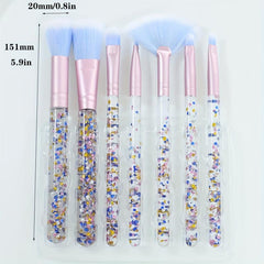 7pcs Crystal Makeup Brush Set Professional Face Eye Makeup Beauty Tool
