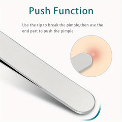 3pcs Blackhead Remover Tweezers Pimple Popper Tool Kit