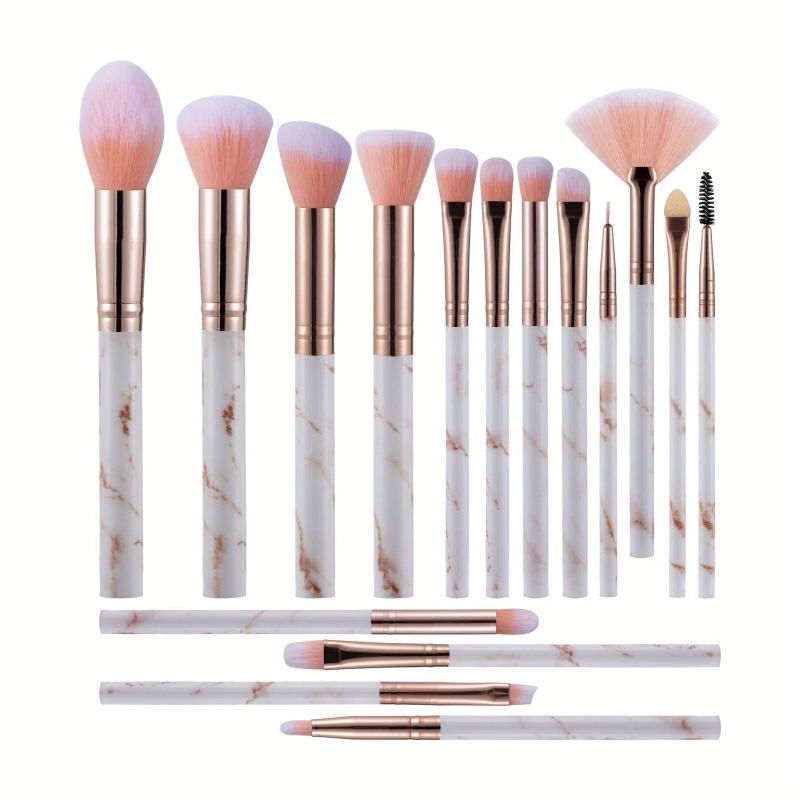 22 pcs Marble Makeup Brush Set with Sponges, Cleaning Brush Pad