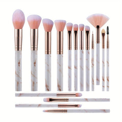22 pcs Marble Makeup Brush Set with Sponges, Cleaning Brush Pad