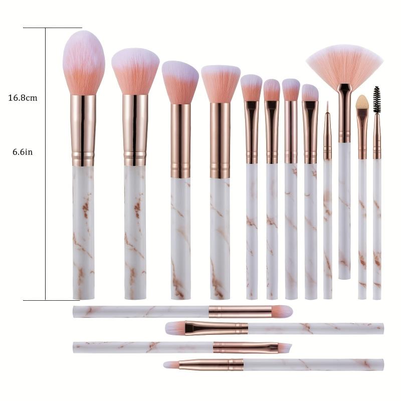 22 pcs Marble Makeup Brush Set with Sponges, Cleaning Brush Pad