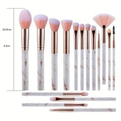 22 pcs Marble Makeup Brush Set with Sponges, Cleaning Brush Pad
