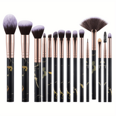 22 pcs Marble Makeup Brush Set with Sponges, Cleaning Brush Pad