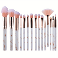 22 pcs Marble Makeup Brush Set with Sponges, Cleaning Brush Pad