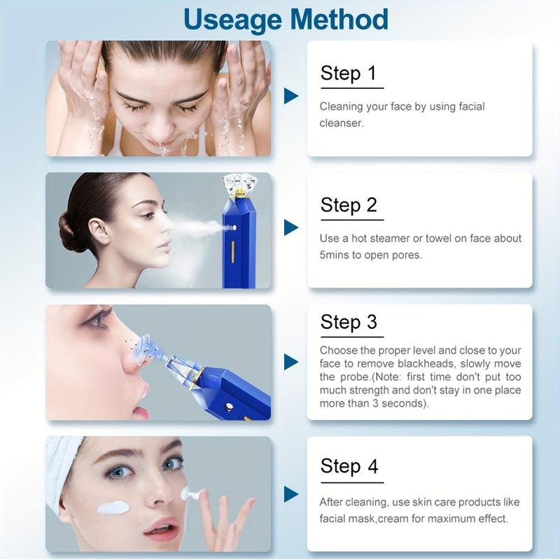Blackhead Remover Pore Vacuum 2 In 1 Acne Whitehead Cleanser