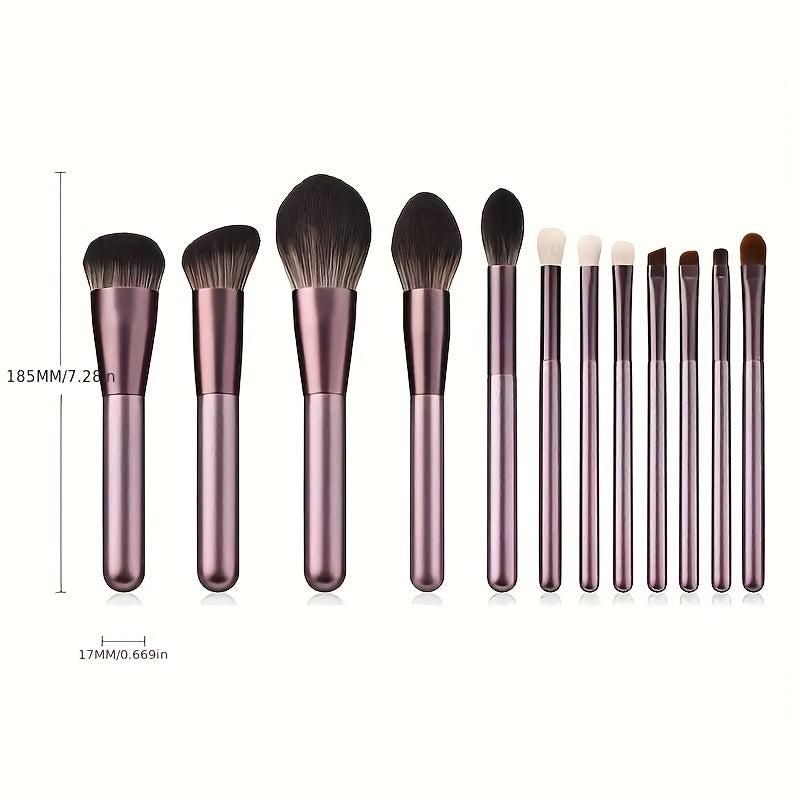 12pcs Makeup Brush Set Blush Eye Powder Foundation Brushes Cosmetic Kit