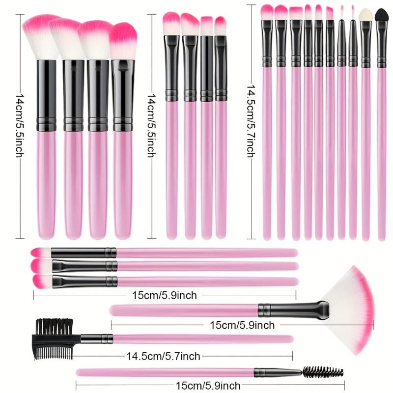 24pcs Makeup Brushes Set with Makeup Sponge and 2pcs Powder Puff