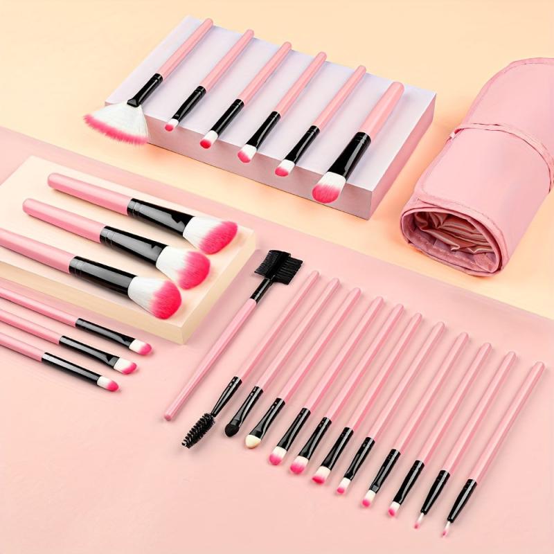 24pcs Makeup Brushes Set with Makeup Sponge and 2pcs Powder Puff