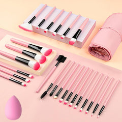 24pcs Makeup Brushes Set with Makeup Sponge and 2pcs Powder Puff