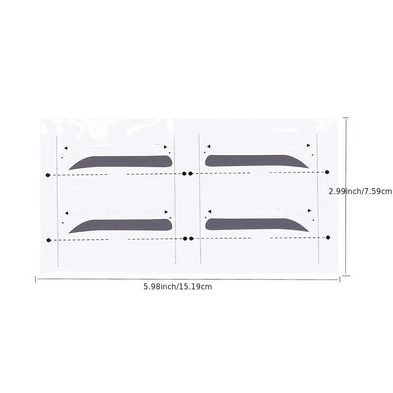 12 Style Eyebrow Stencil Template Kit Quick Eyebrow Card Set