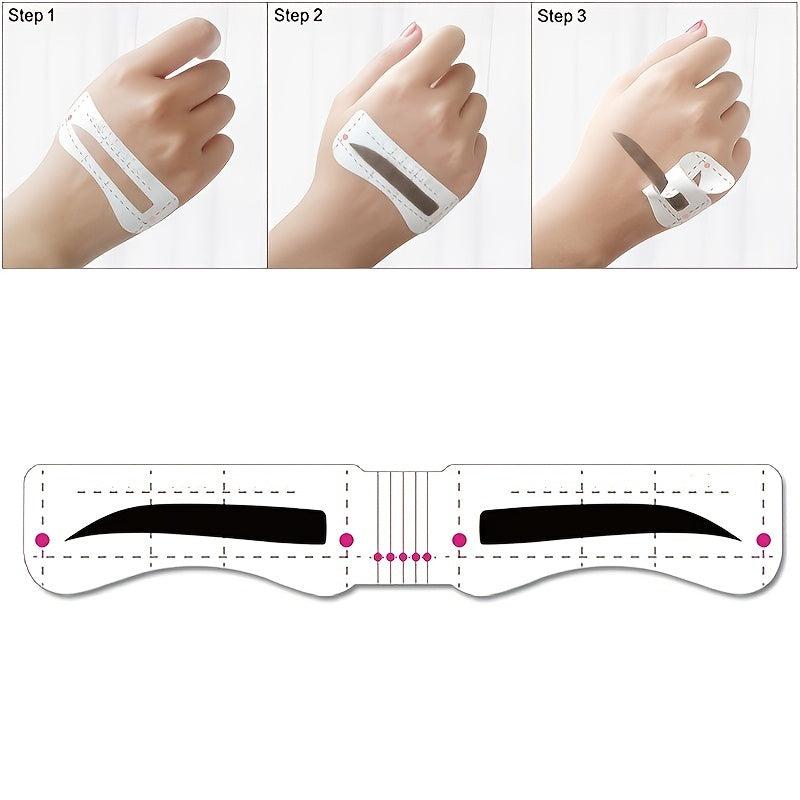 12 Style Eyebrow Stencil Template Kit Quick Eyebrow Card Set