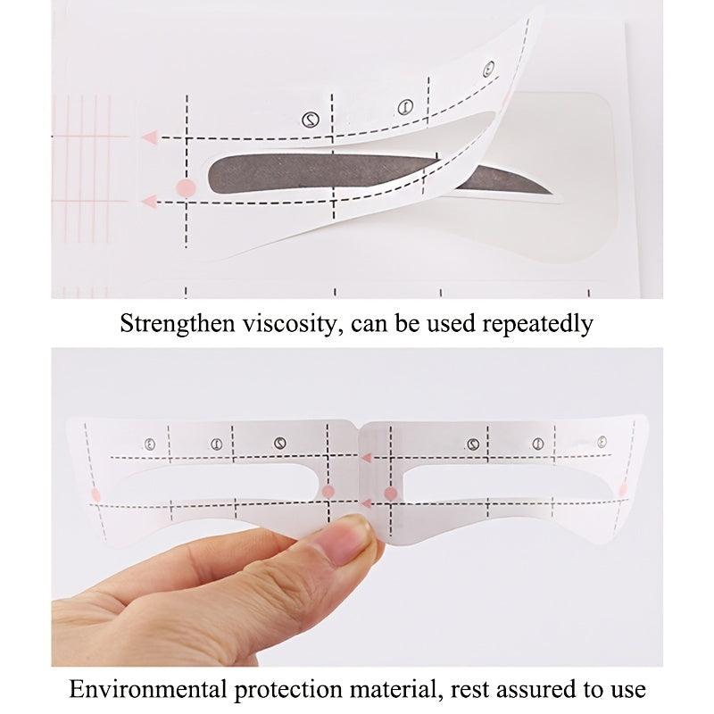 12 Style Eyebrow Stencil Template Kit Quick Eyebrow Card Set