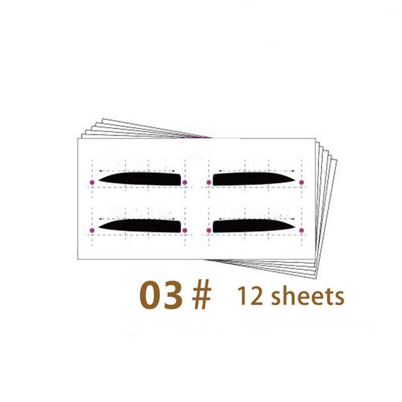 12 Style Eyebrow Stencil Template Kit Quick Eyebrow Card Set