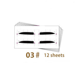 12 Style Eyebrow Stencil Template Kit Quick Eyebrow Card Set