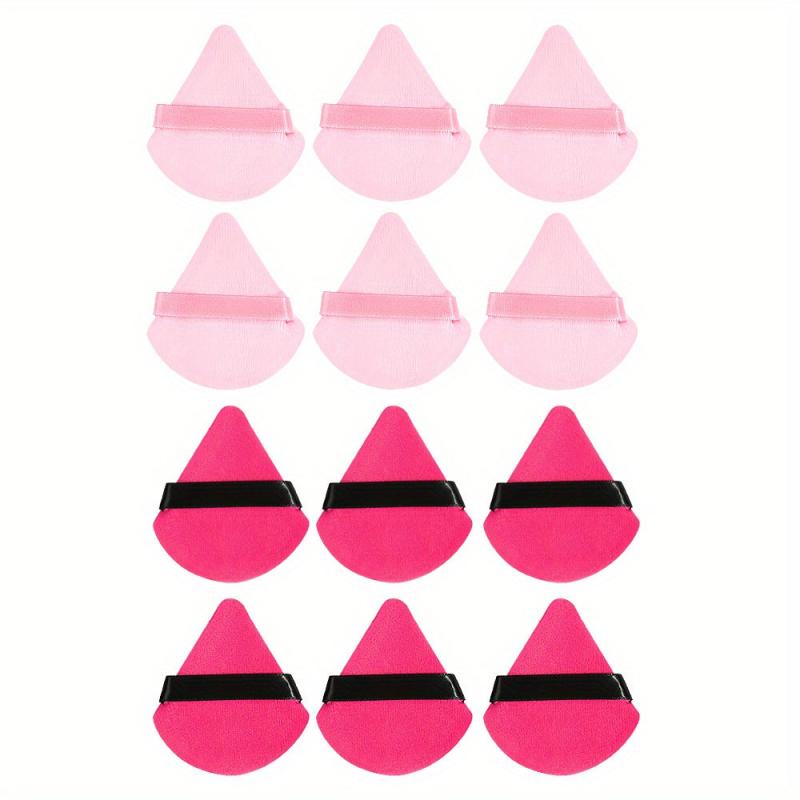 12-Piece Triangle Makeup Puff for Loose Powder and Foundation