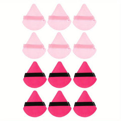 12-Piece Triangle Makeup Puff for Loose Powder and Foundation