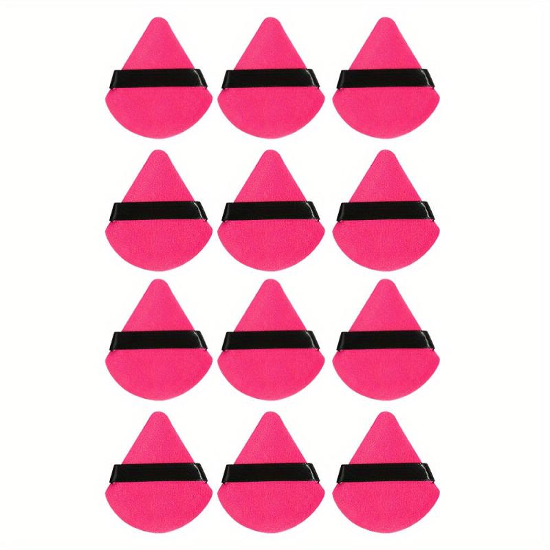 12-Piece Triangle Makeup Puff for Loose Powder and Foundation